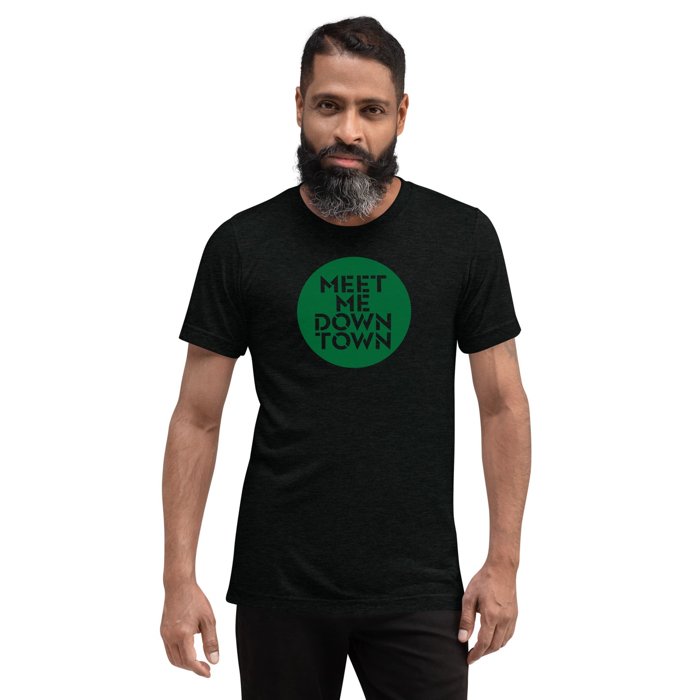 "Meet Me Downtown" Green Unisex Short Sleeve T-shirt