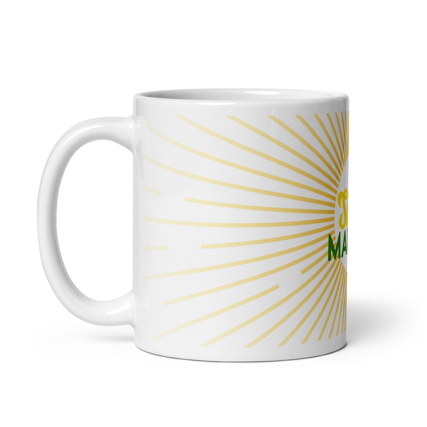 "Shop Main Street" White & Yellow Glossy Mug