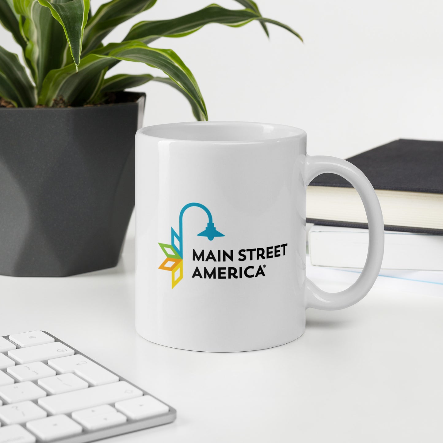 Main Street America White Glossy Mug