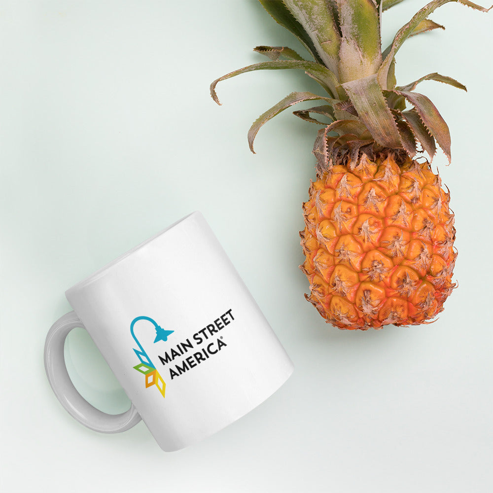 Main Street America White Glossy Mug