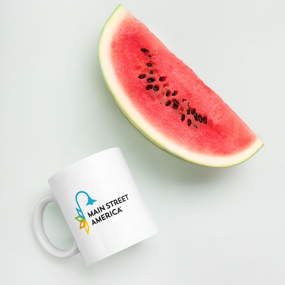 Main Street America White Glossy Mug