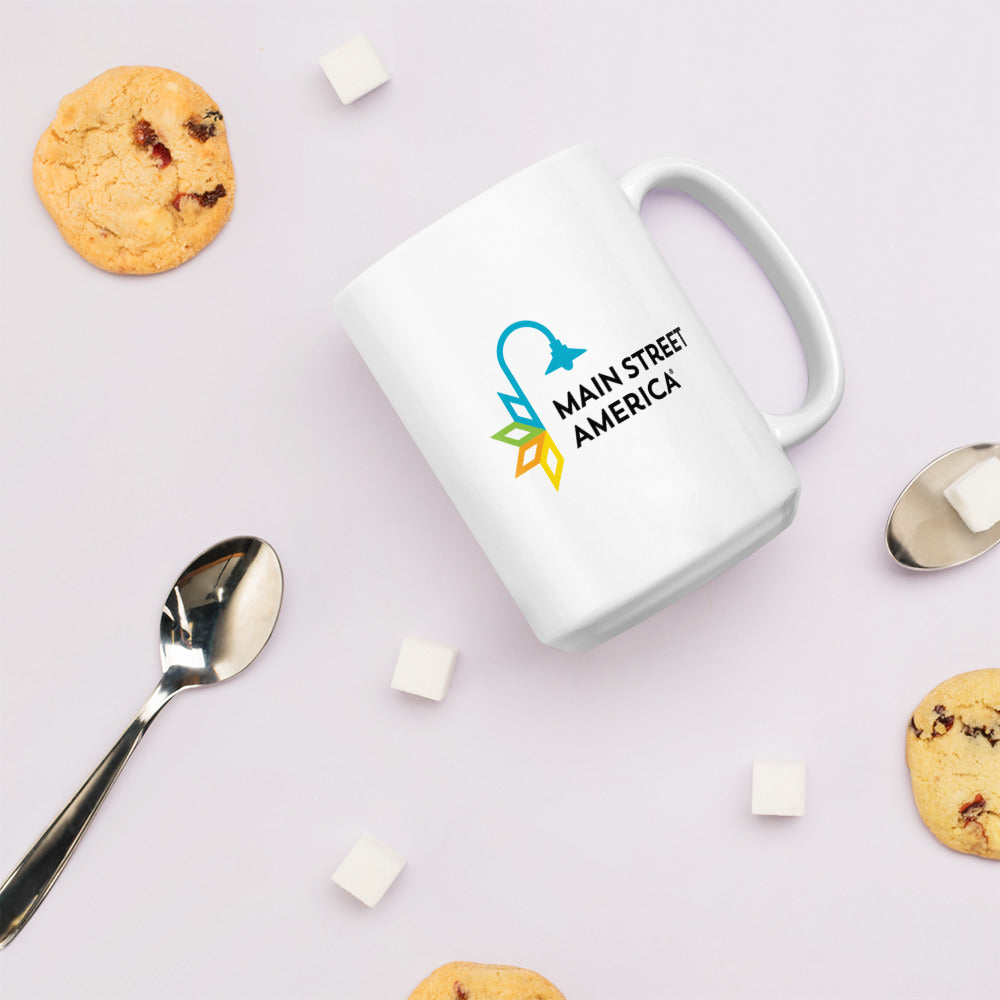 Main Street America White Glossy Mug
