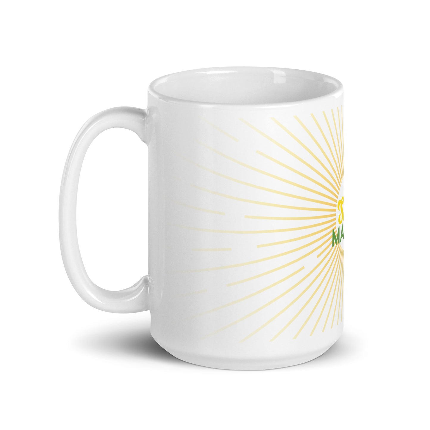 "Shop Main Street" White & Yellow Glossy Mug