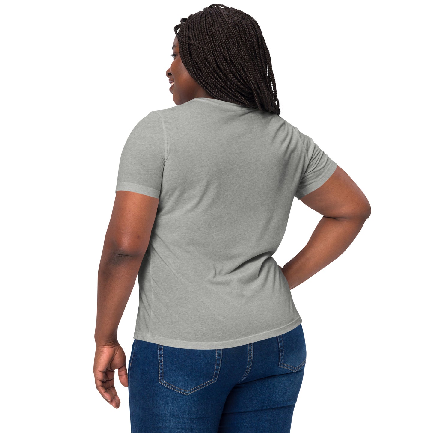 "America Needs Main Streets' White & Orange Women’s Relaxed Tri-Blend t-shirt
