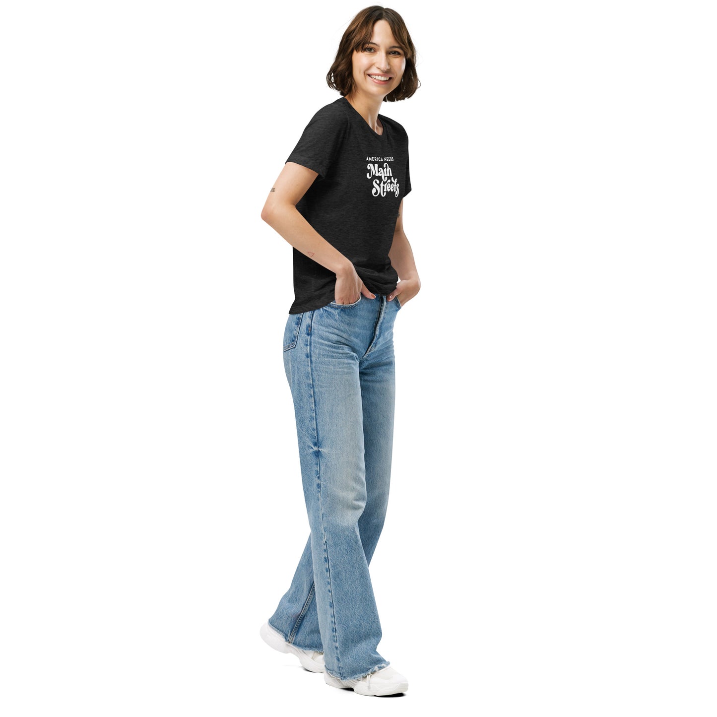 "America Needs Main Streets" Women’s Relaxed Tri-blend T-shirt