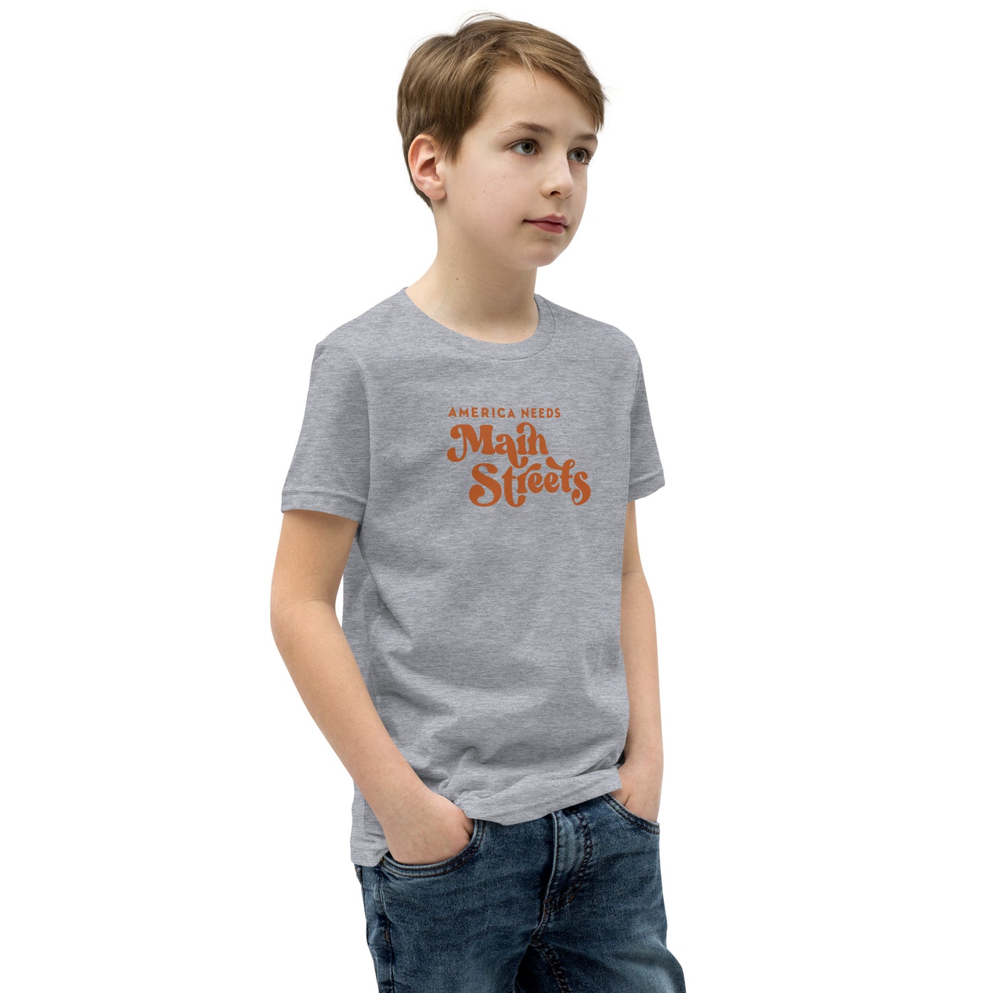 "America Needs Main Streets" Orange Youth Short Sleeve T-Shirt