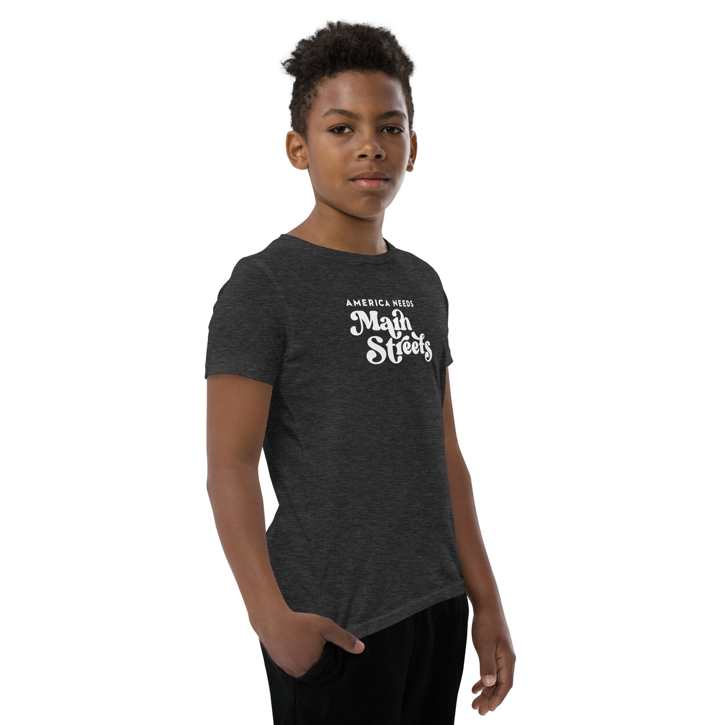 "America Needs Main Streets" Youth Short Sleeve T-Shirt