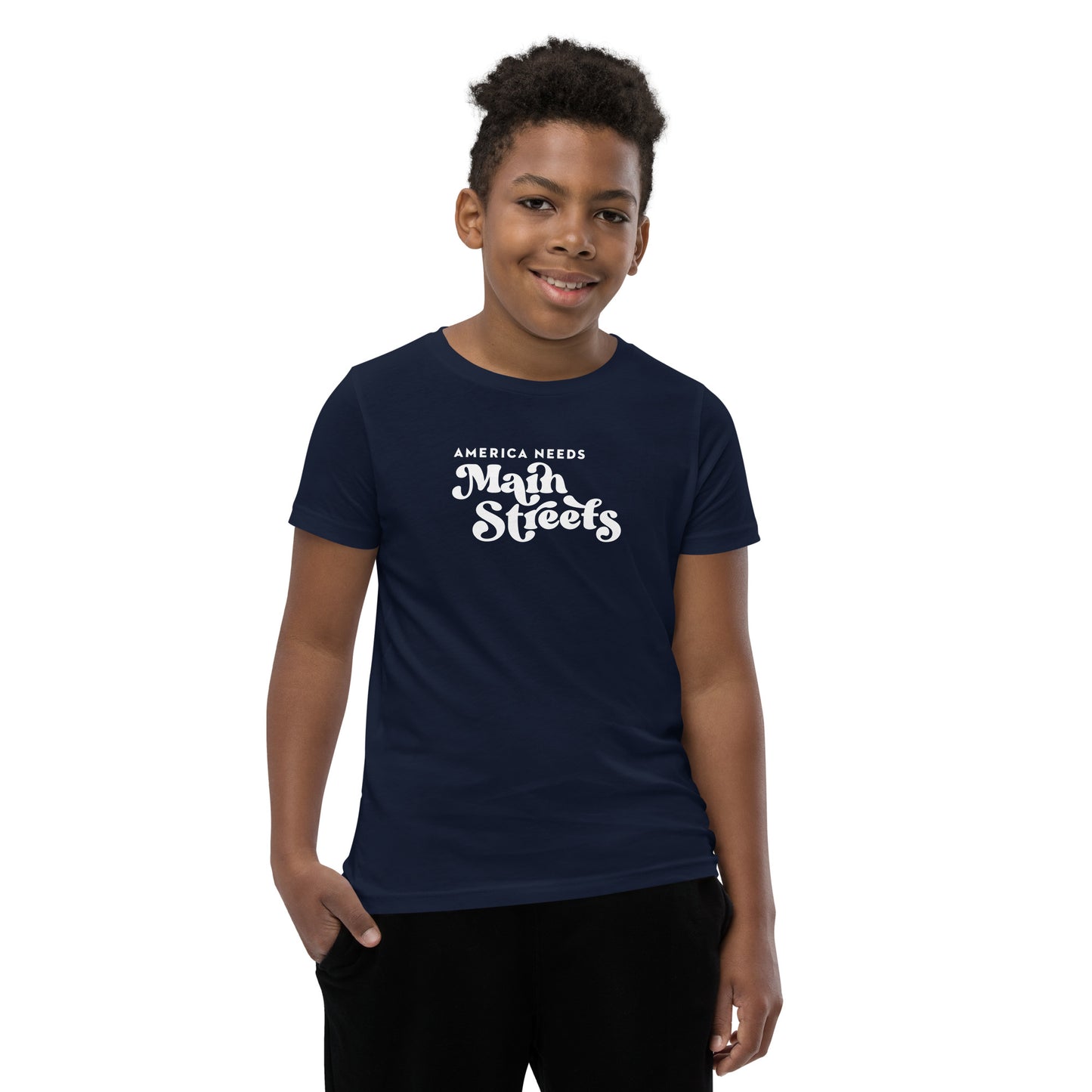 "America Needs Main Streets" Youth Short Sleeve T-Shirt