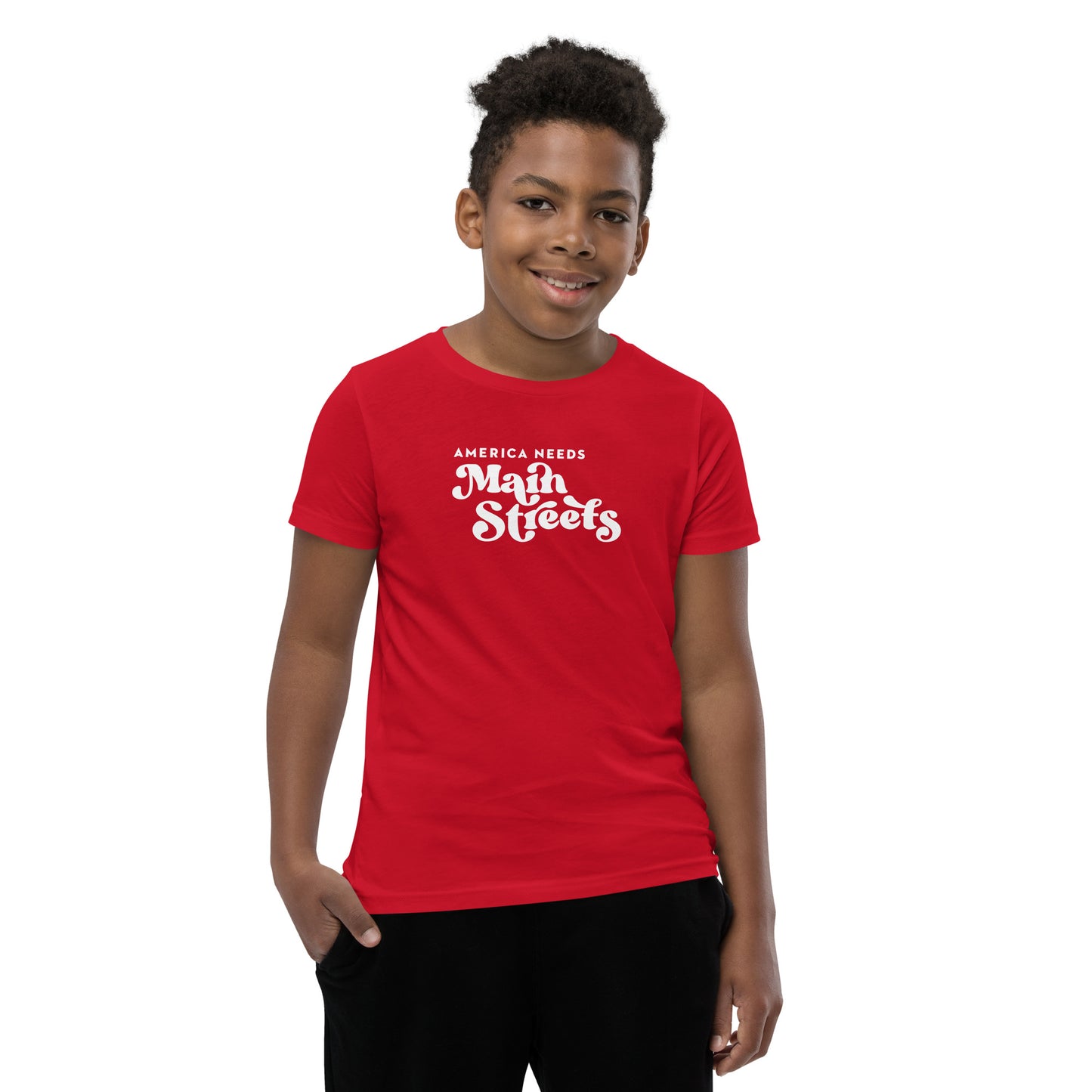 "America Needs Main Streets" Youth Short Sleeve T-Shirt