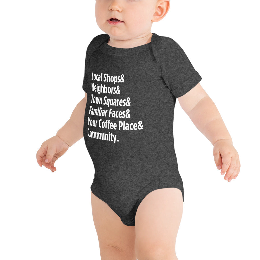 "Only on Main Street" (Community) Baby Short Sleeve One Piece