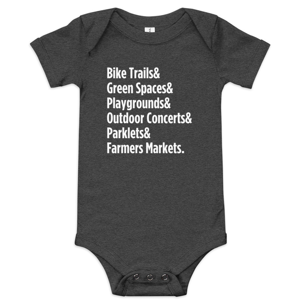 "Only on Main Street" (Greenspaces) Baby Short Sleeve Onesie