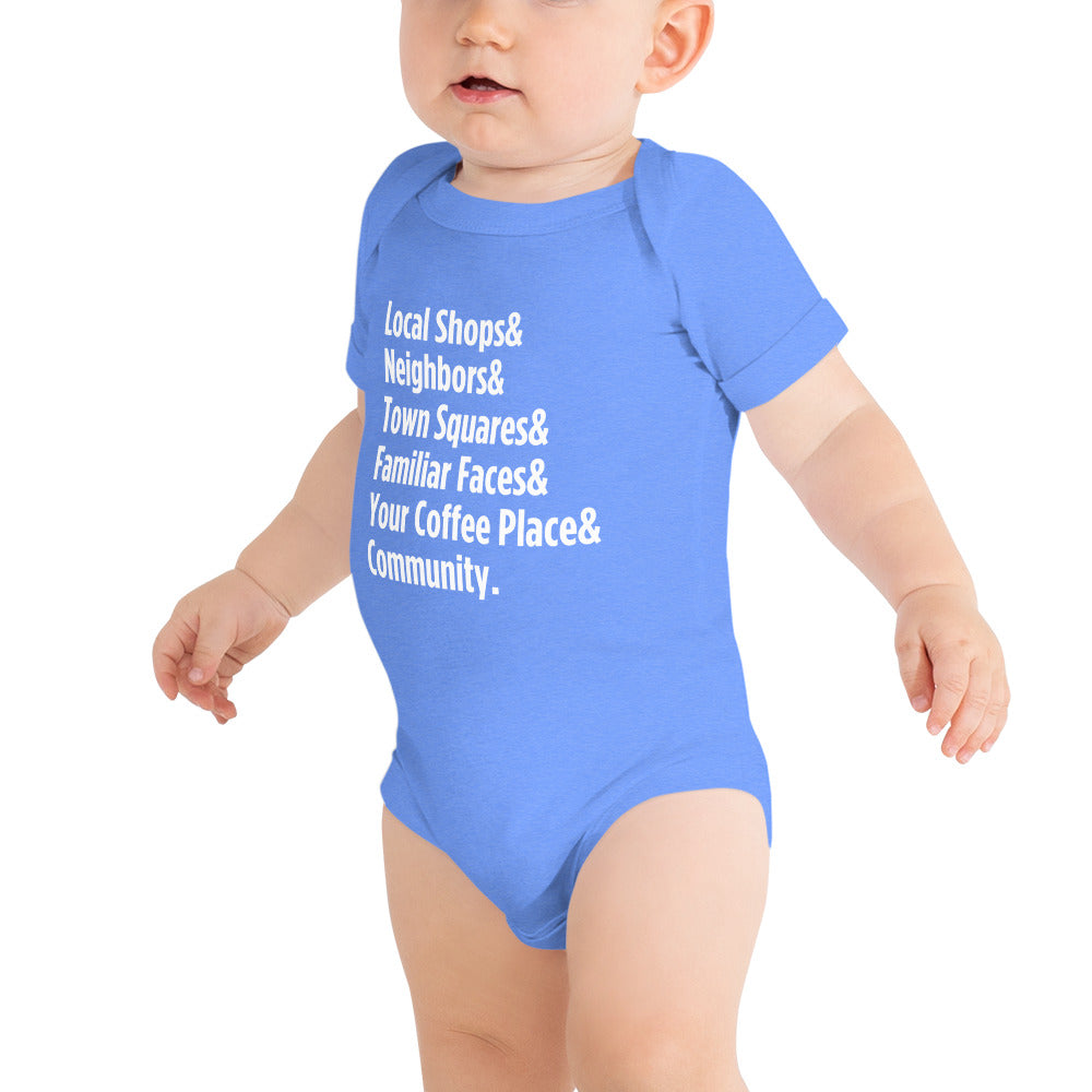 "Only on Main Street" (Community) Baby Short Sleeve One Piece