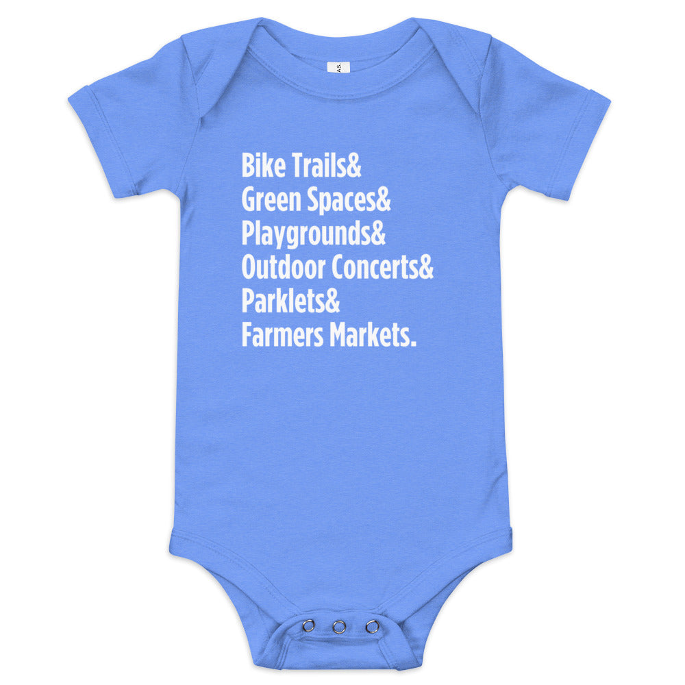 "Only on Main Street" (Greenspaces) Baby Short Sleeve Onesie