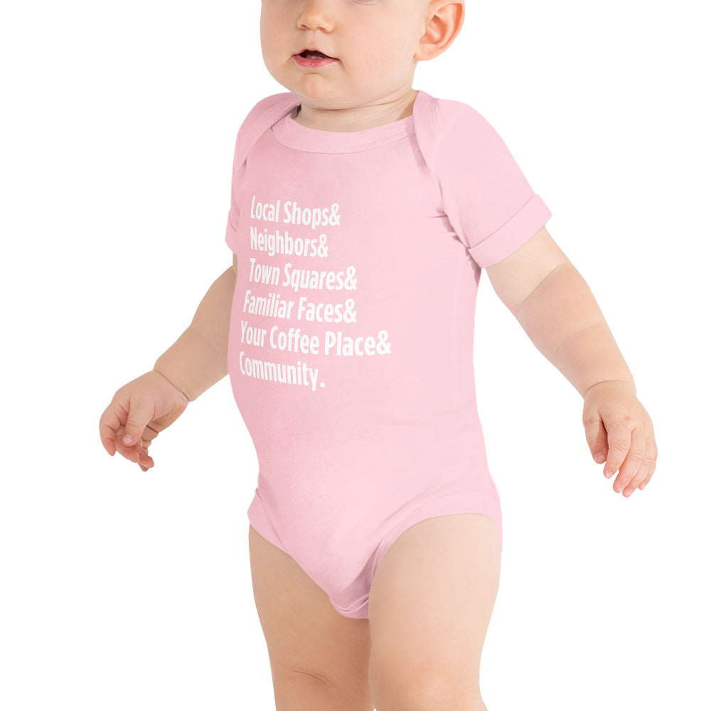 "Only on Main Street" (Community) Baby Short Sleeve One Piece