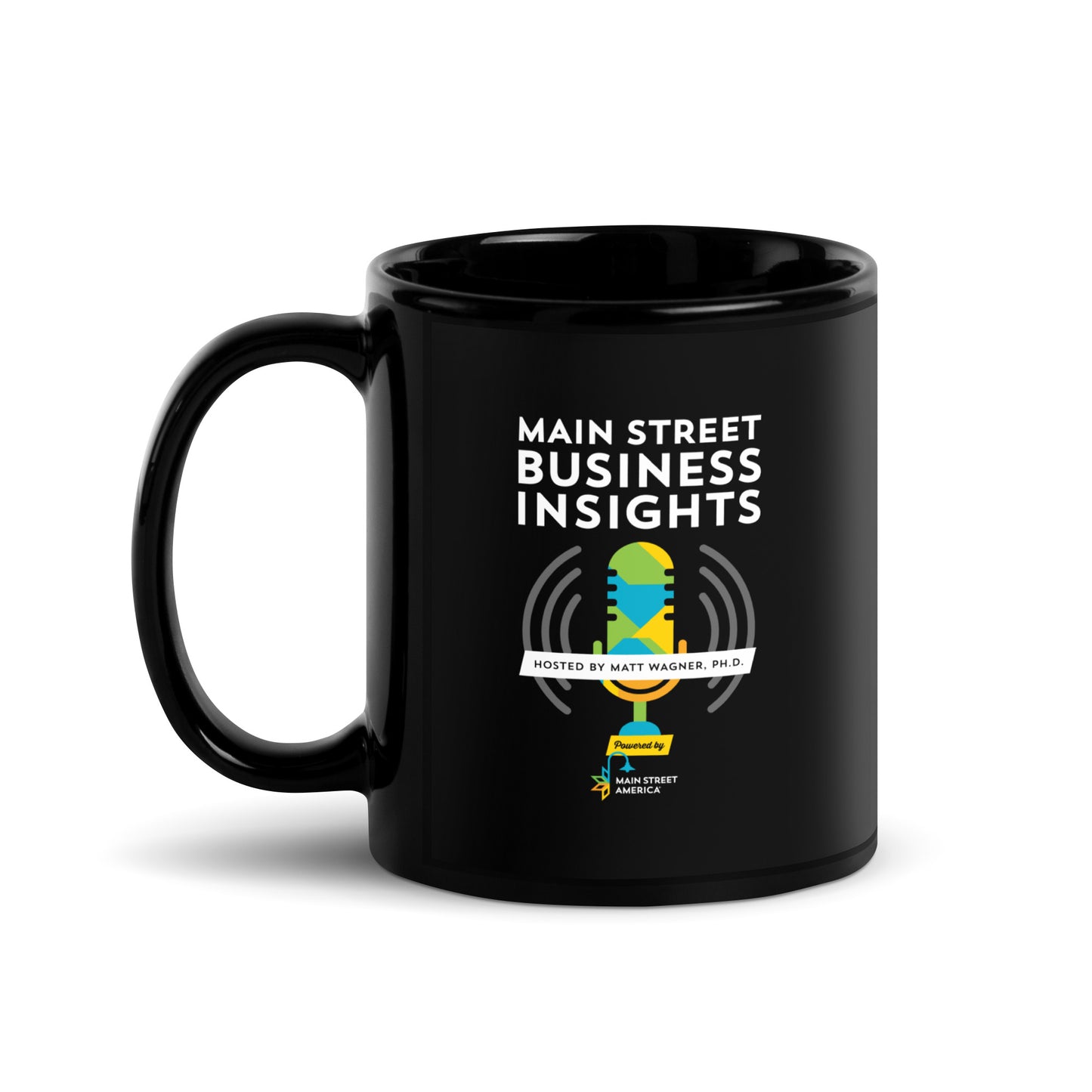 Main Street Business Insights Black Glossy Mug