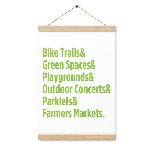"Only on Main Street" (Greenspaces) Poster with Hangers