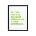 "Only on Main Street" (Greenspaces) Framed Poster