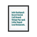 "Only on Main Street" (Local Businesses) Framed poster