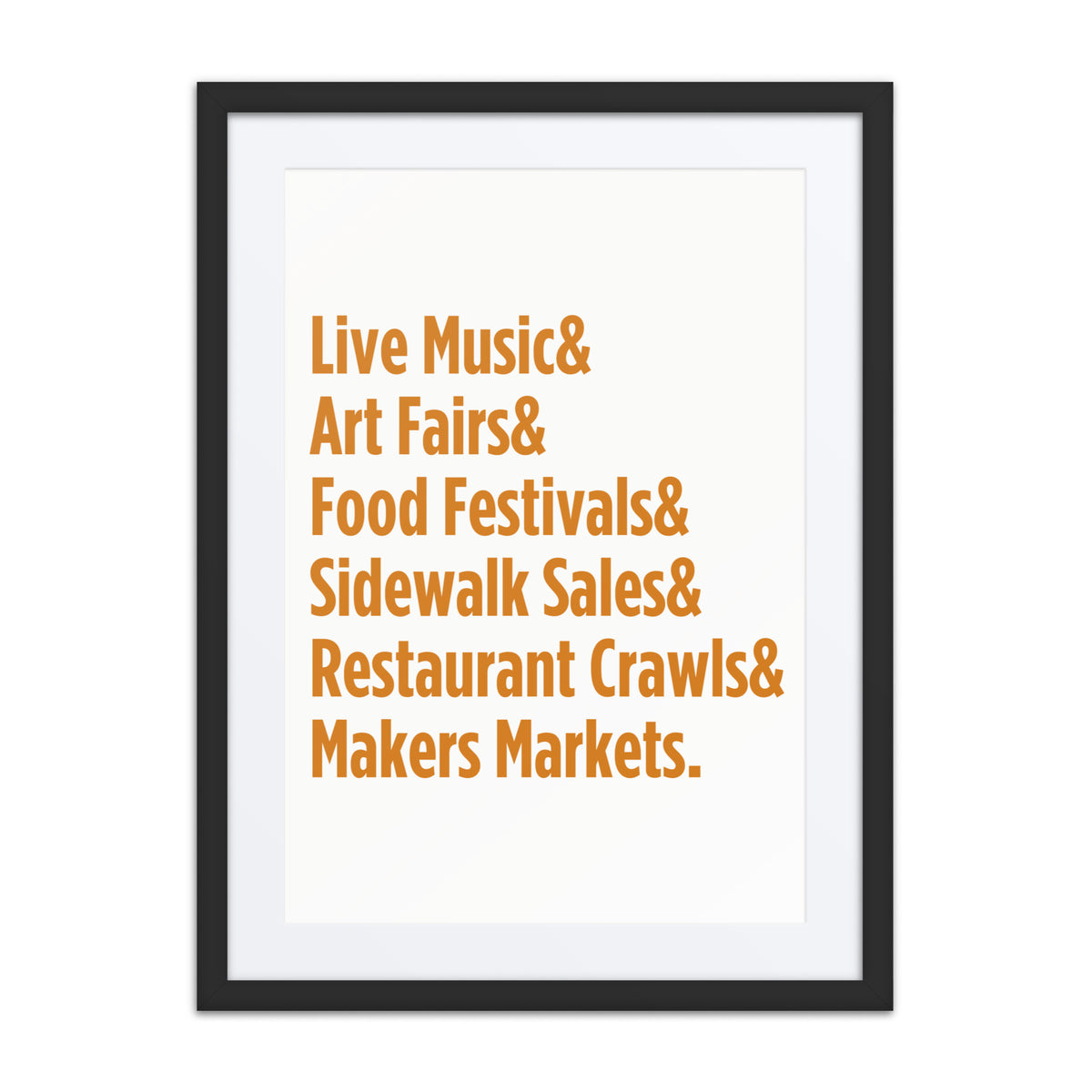 "Only on Main Street" (Events) Framed Poster
