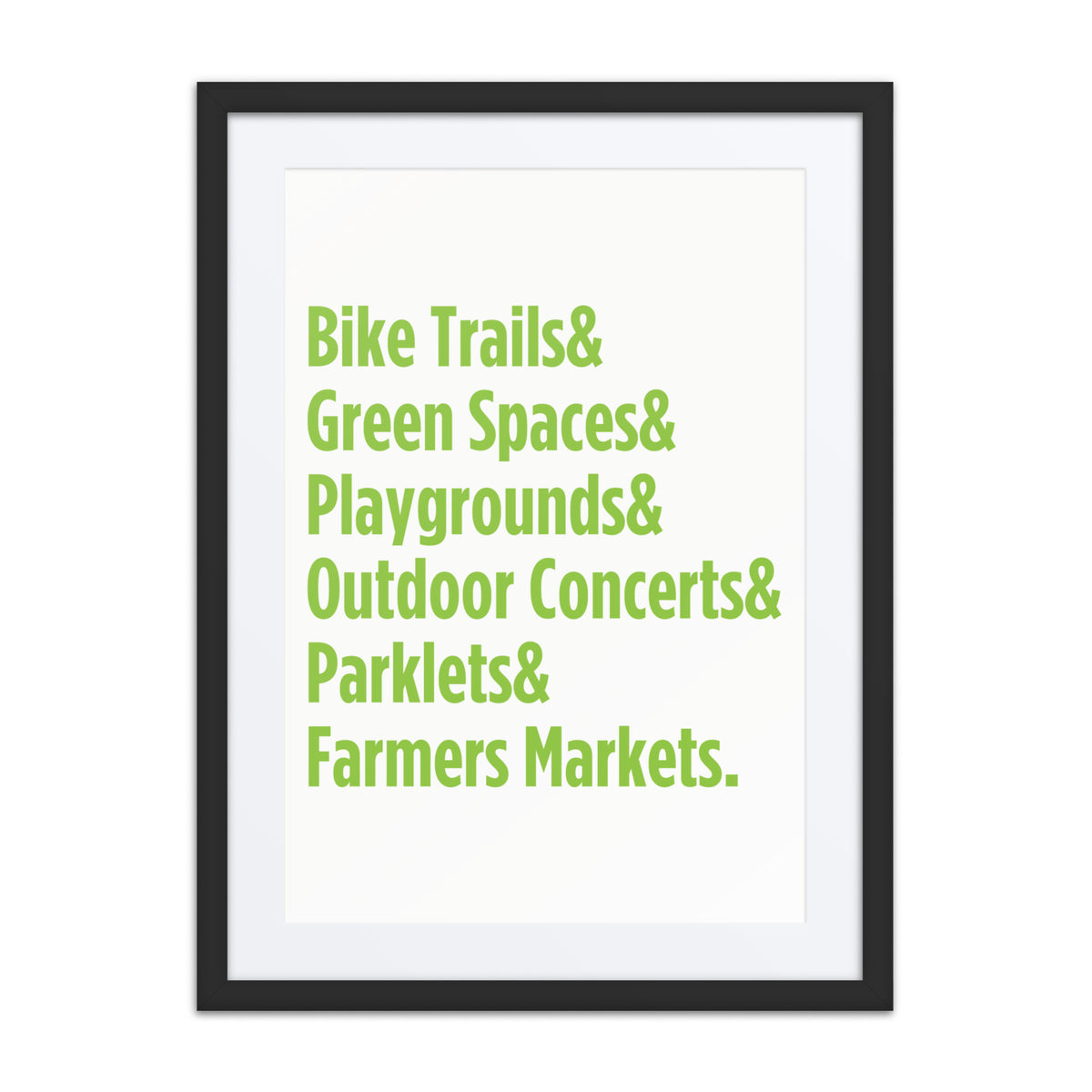 "Only on Main Street" (Greenspaces) Framed Poster