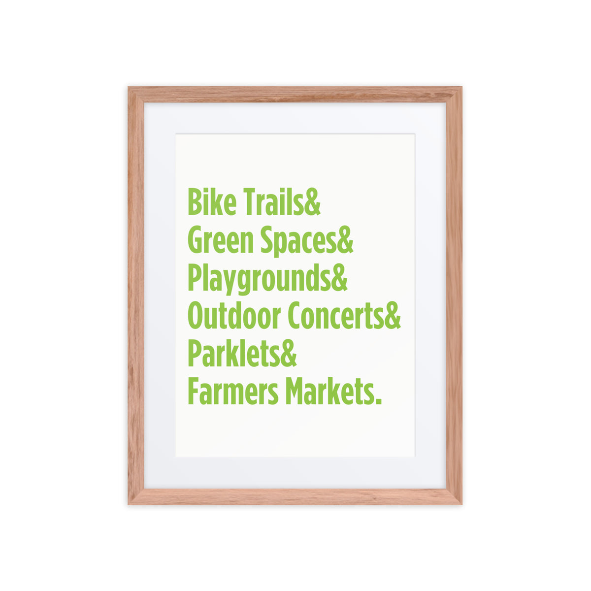"Only on Main Street" (Greenspaces) Framed Poster