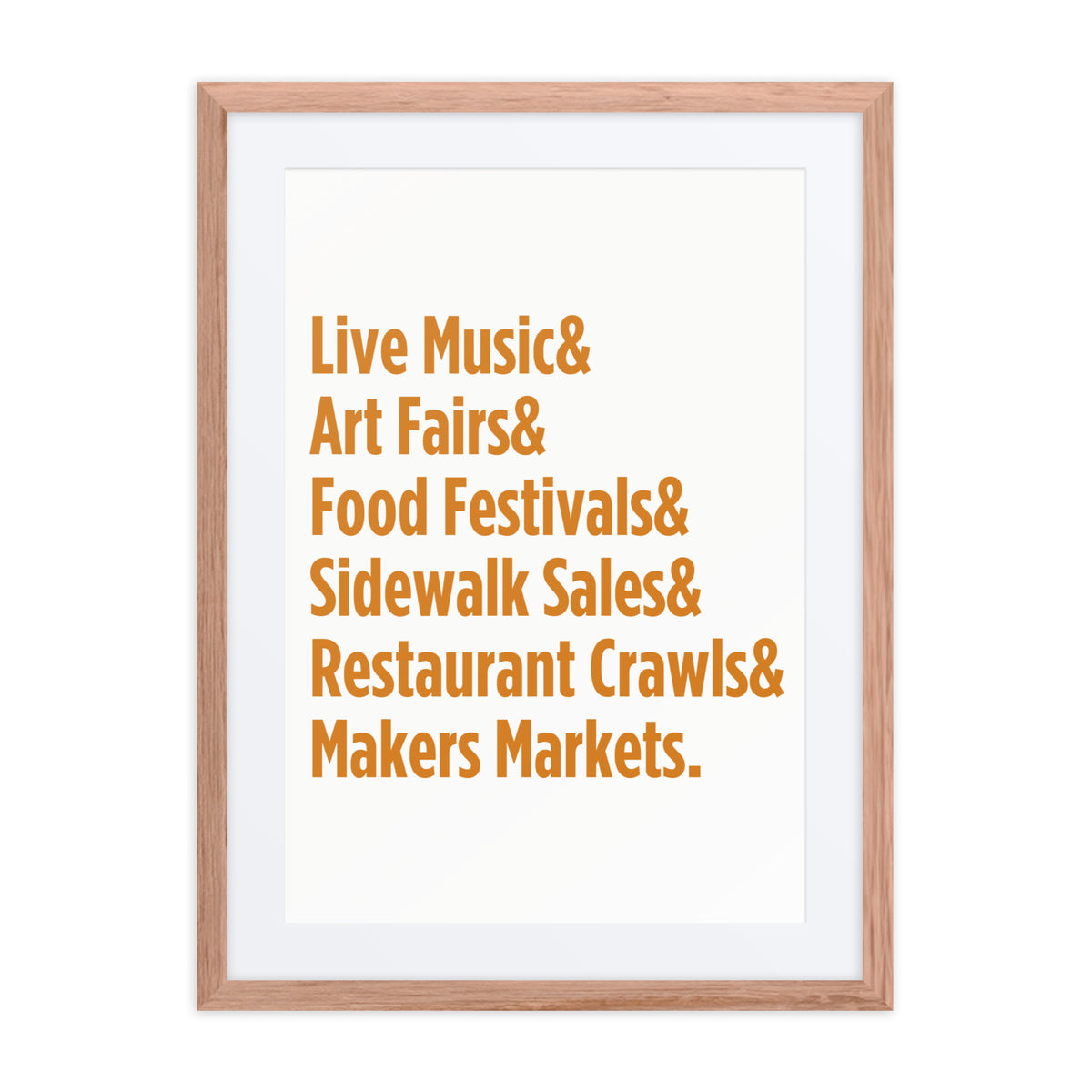 "Only on Main Street" (Events) Framed Poster