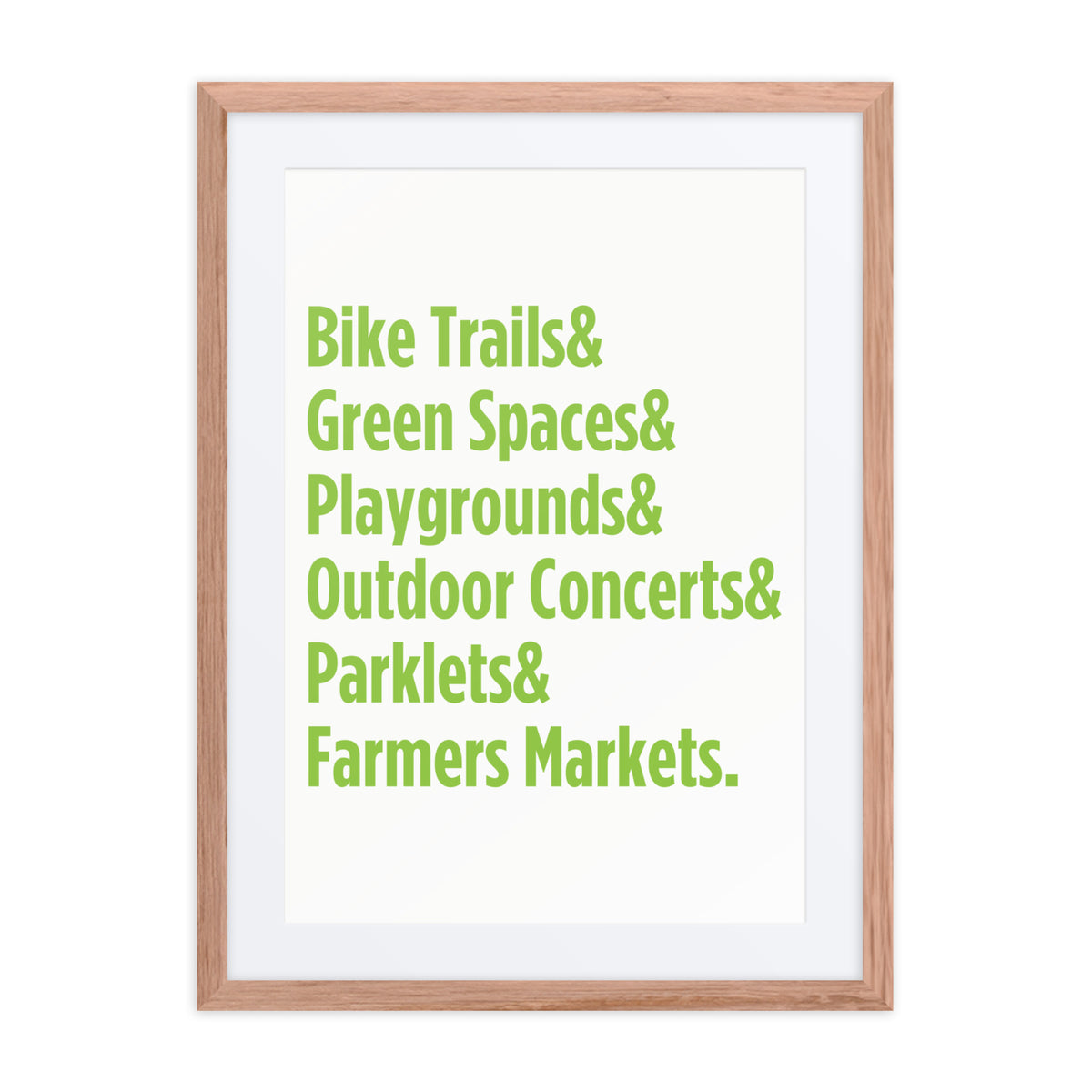 "Only on Main Street" (Greenspaces) Framed Poster