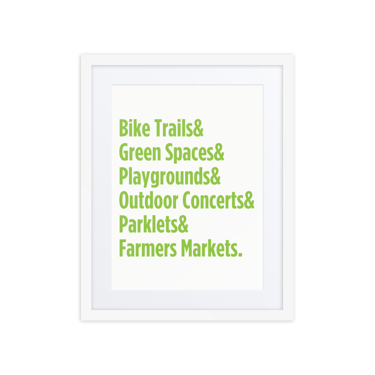 "Only on Main Street" (Greenspaces) Framed Poster