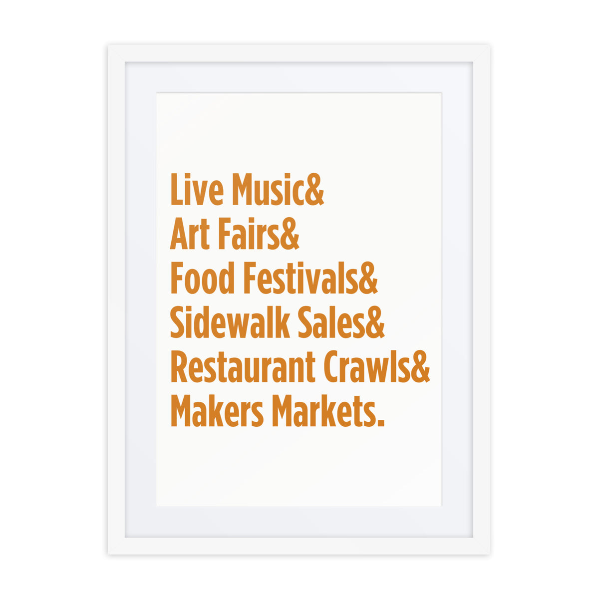 "Only on Main Street" (Events) Framed Poster