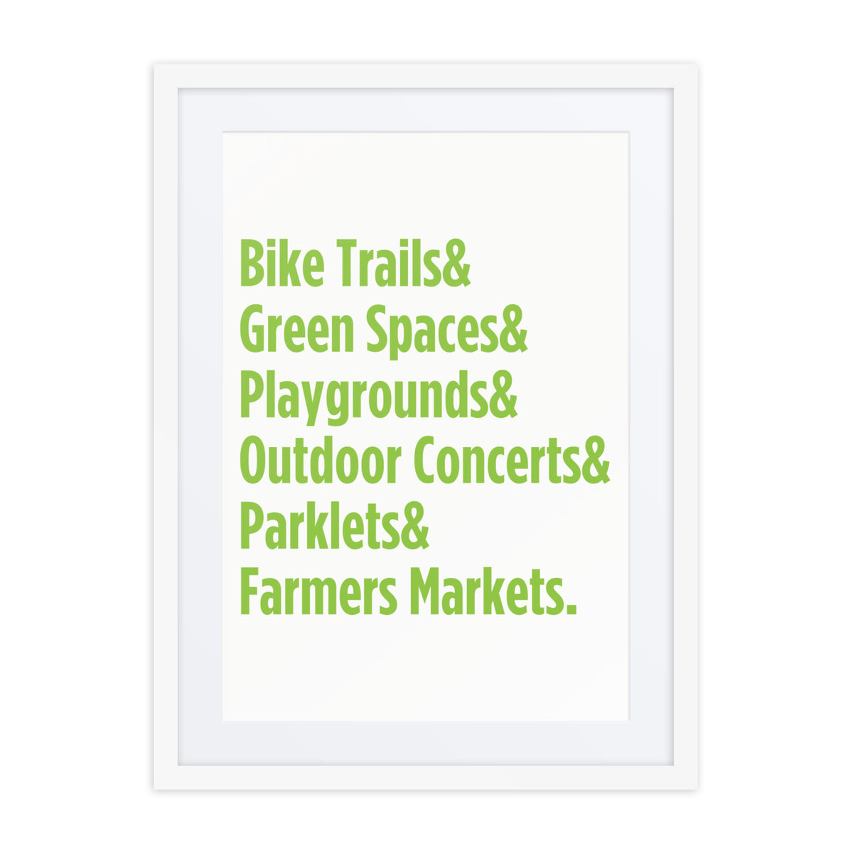 "Only on Main Street" (Greenspaces) Framed Poster