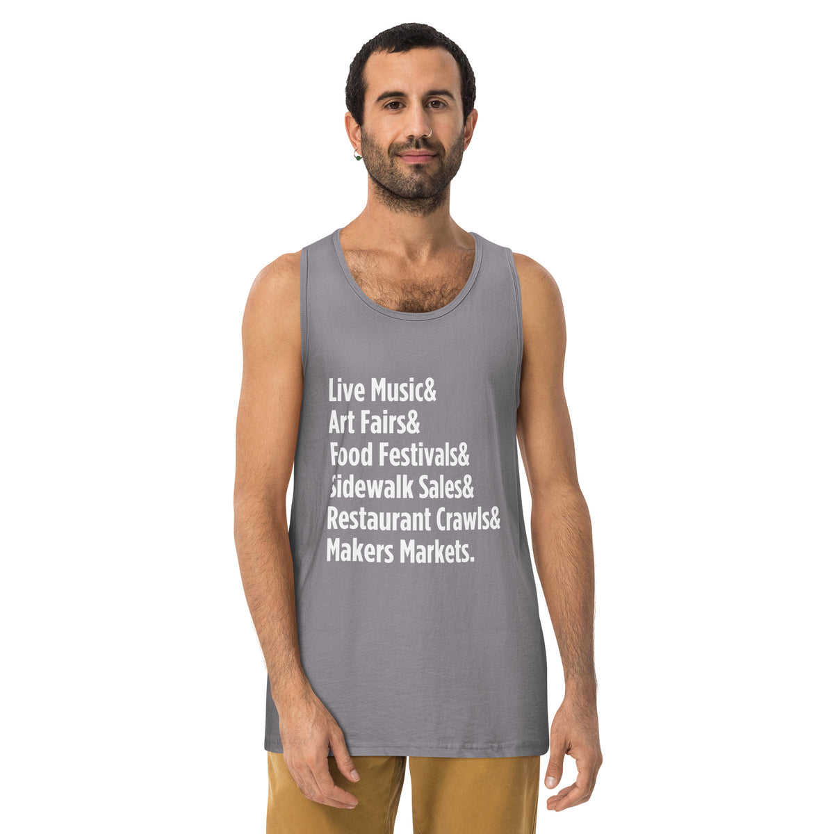 "Only on Main Streets" (Events) Men’s Premium Tank Top