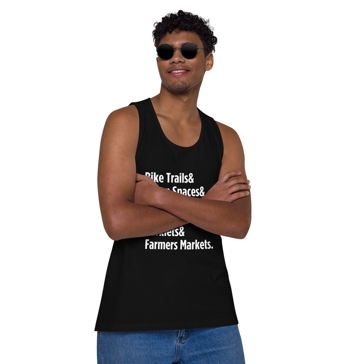"Only on Main Street" (Greenspaces) Men’s Premium Tank Top