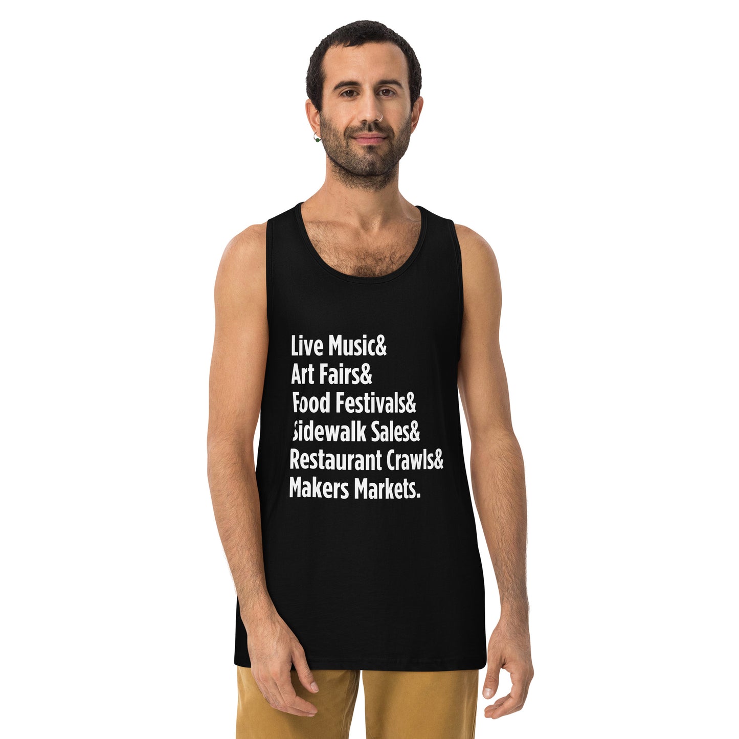 "Only on Main Streets" (Events) Men’s Premium Tank Top