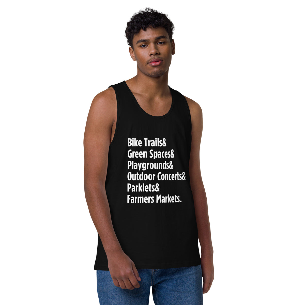 "Only on Main Street" (Greenspaces) Men’s Premium Tank Top