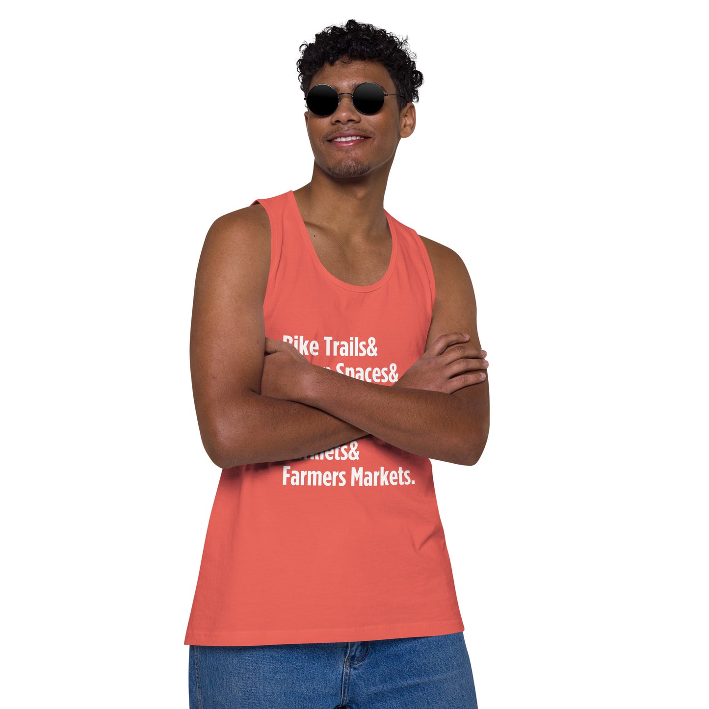 "Only on Main Street" (Greenspaces) Men’s Premium Tank Top