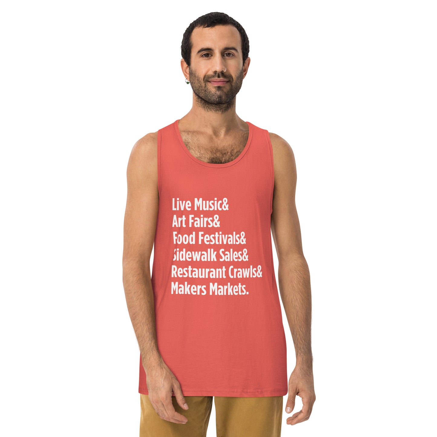 "Only on Main Streets" (Events) Men’s Premium Tank Top