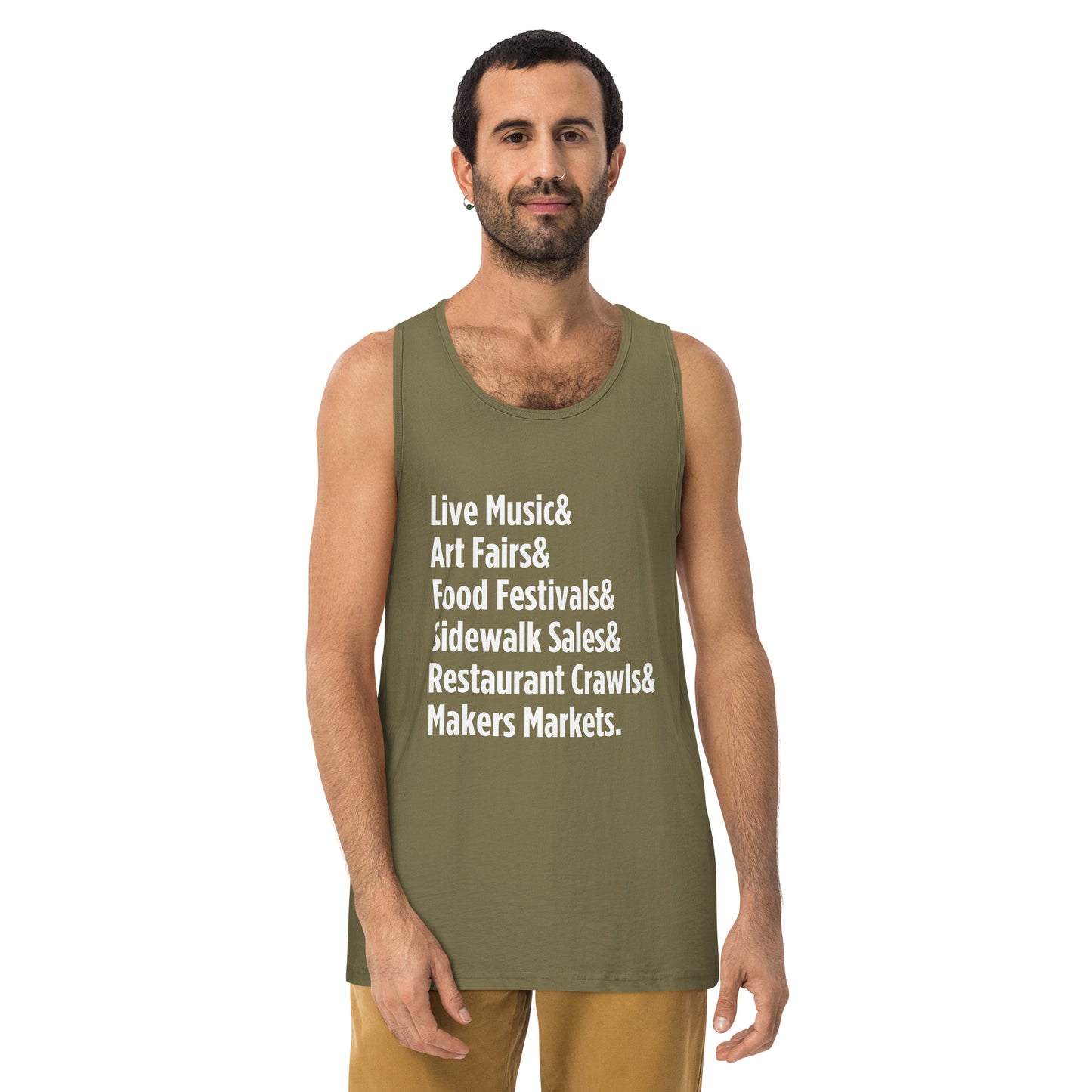 "Only on Main Streets" (Events) Men’s Premium Tank Top