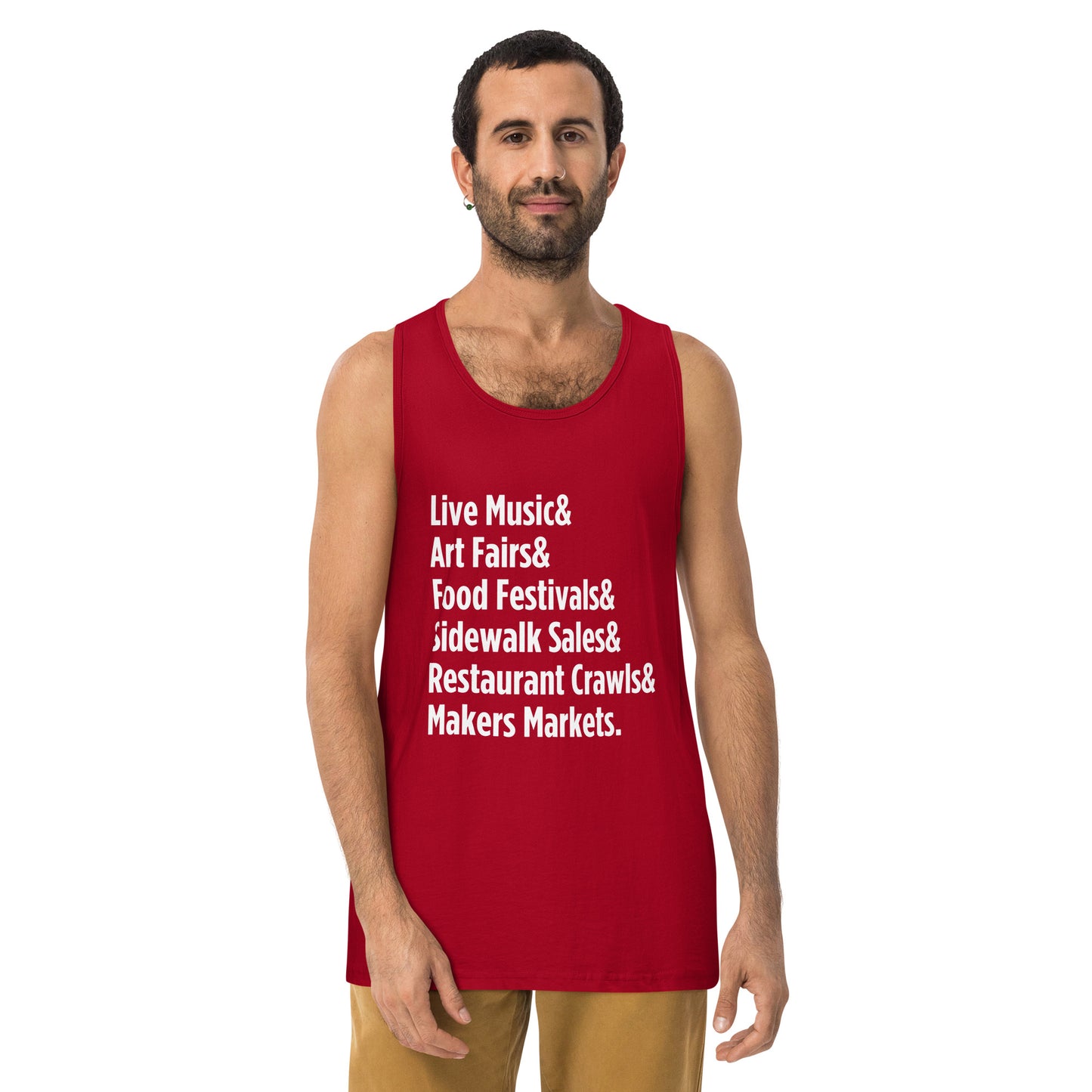 "Only on Main Streets" (Events) Men’s Premium Tank Top