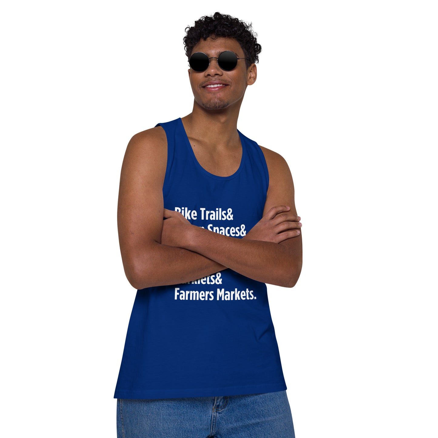 "Only on Main Street" (Greenspaces) Men’s Premium Tank Top