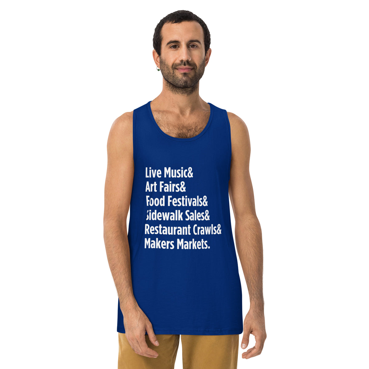 "Only on Main Streets" (Events) Men’s Premium Tank Top