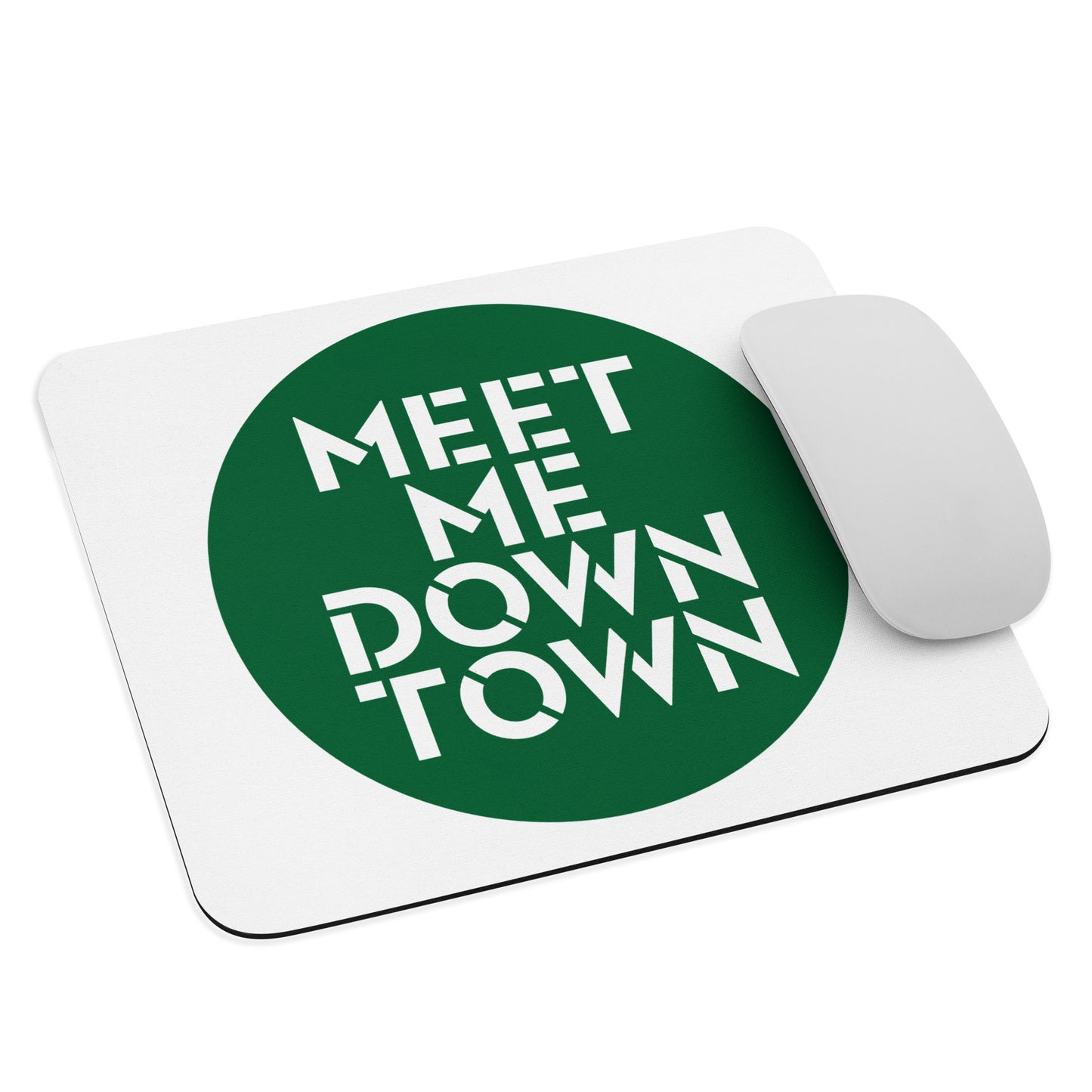 "Meet Me Downtown" (Green) Mouse Pad