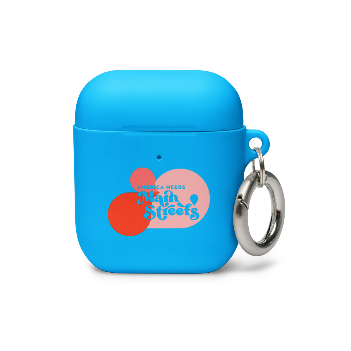 "America Needs Main Streets" (Pink) Rubber Case for AirPods®
