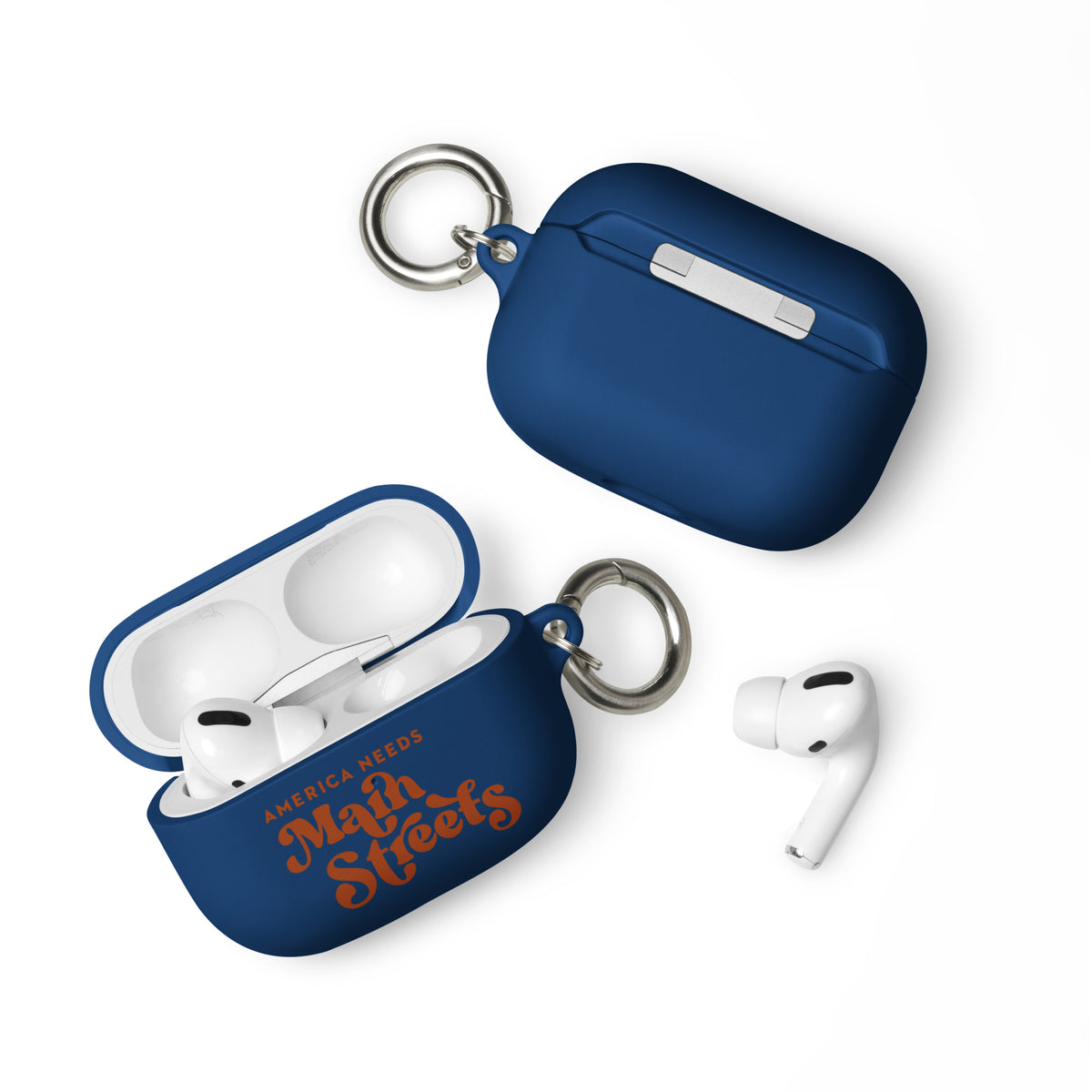 "America Needs Main Streets" (Orange) Rubber Case for AirPods®