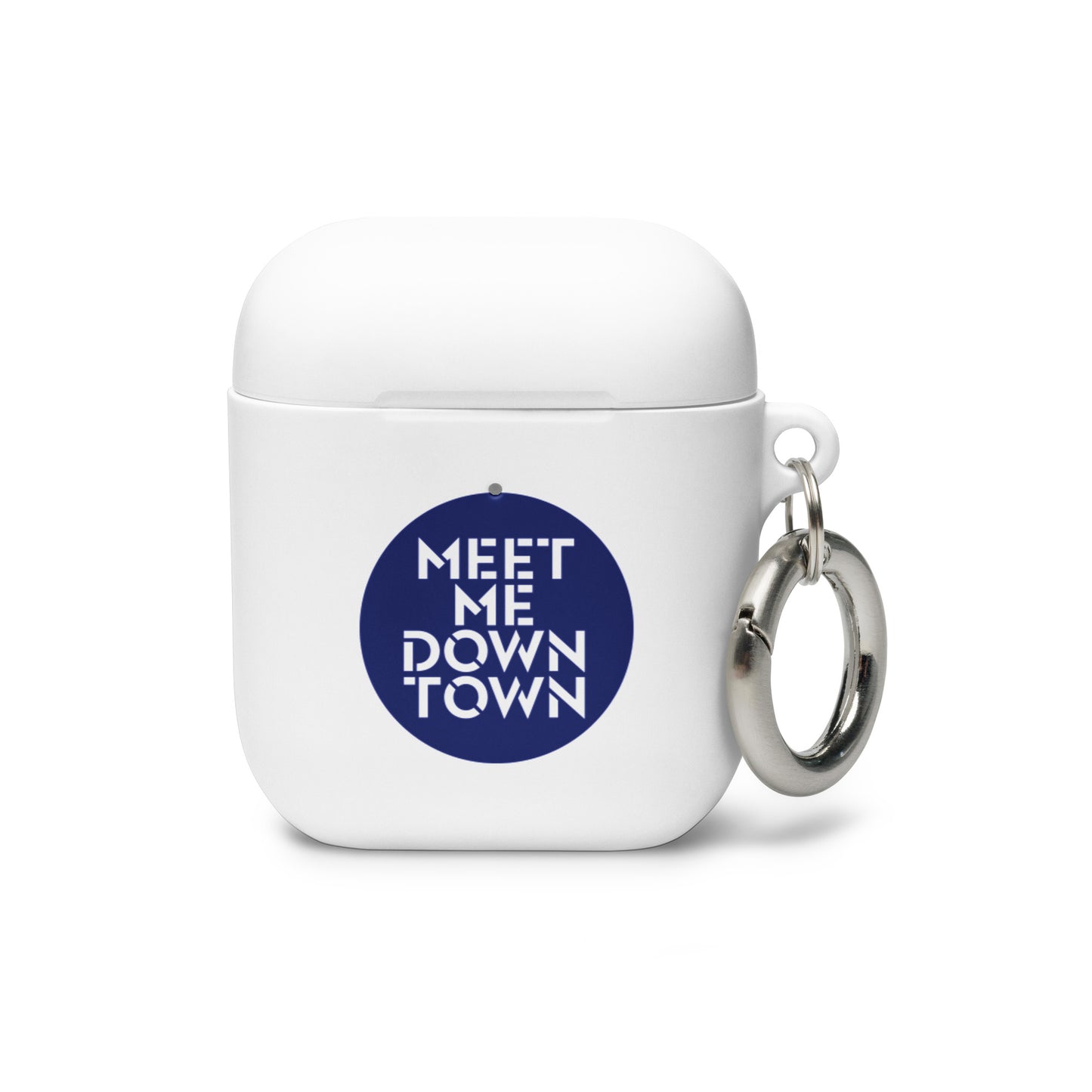 "Meet Me Downtown" (Blue) Rubber Case for AirPods®