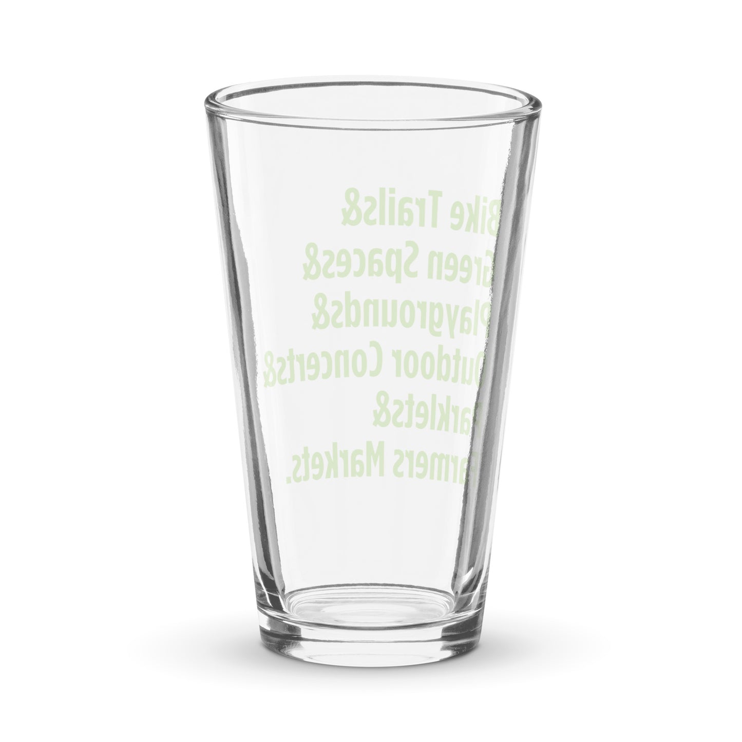 "Only on Main Street" (Greenspaces) Shaker Pint Glass
