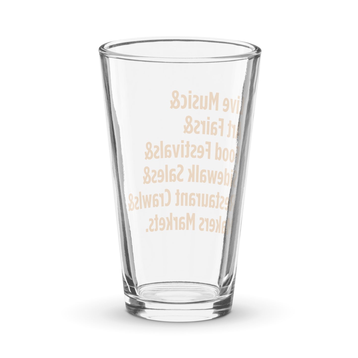 "Only on Main Street" (Events) Shaker Pint Glass