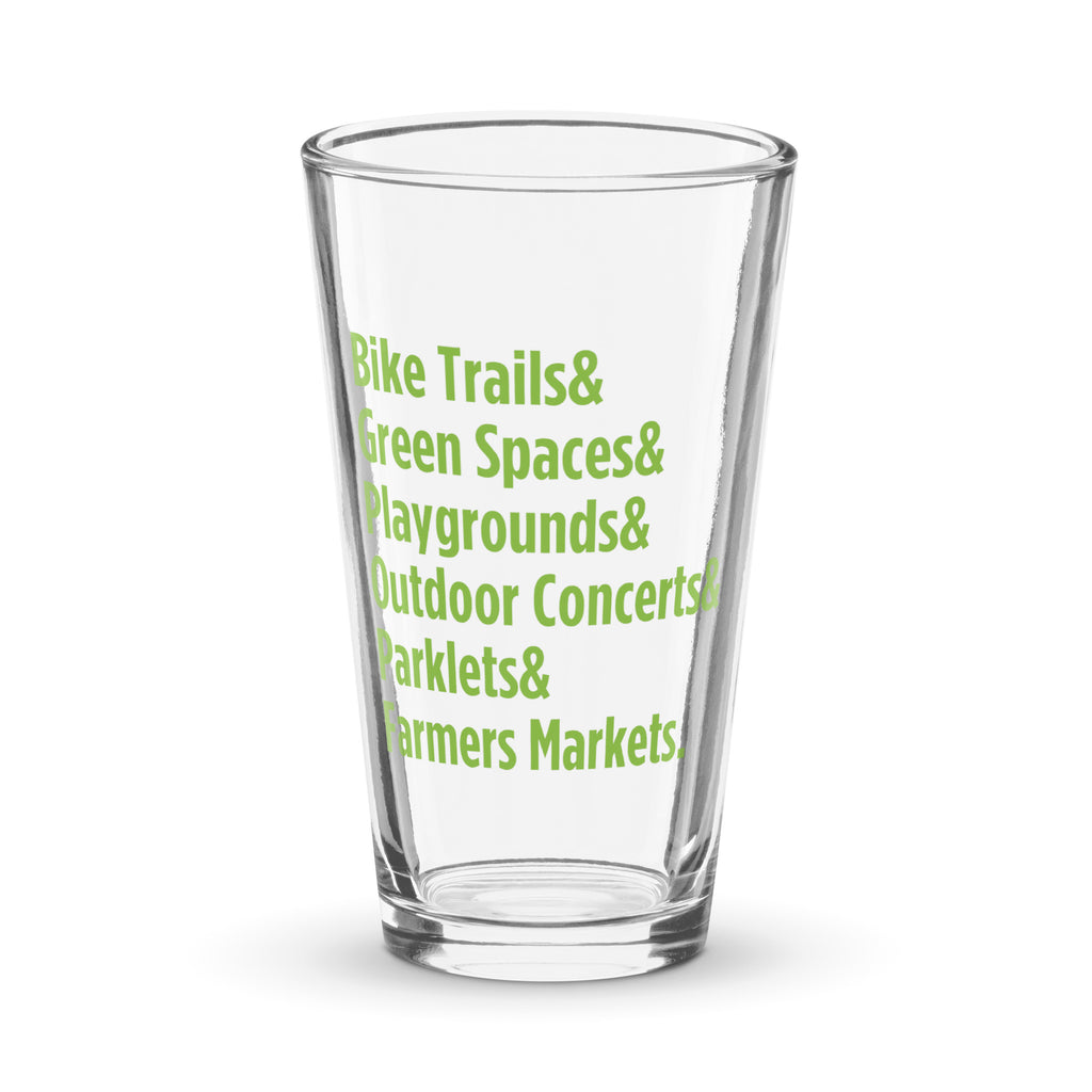 "Only on Main Street" (Greenspaces) Shaker Pint Glass