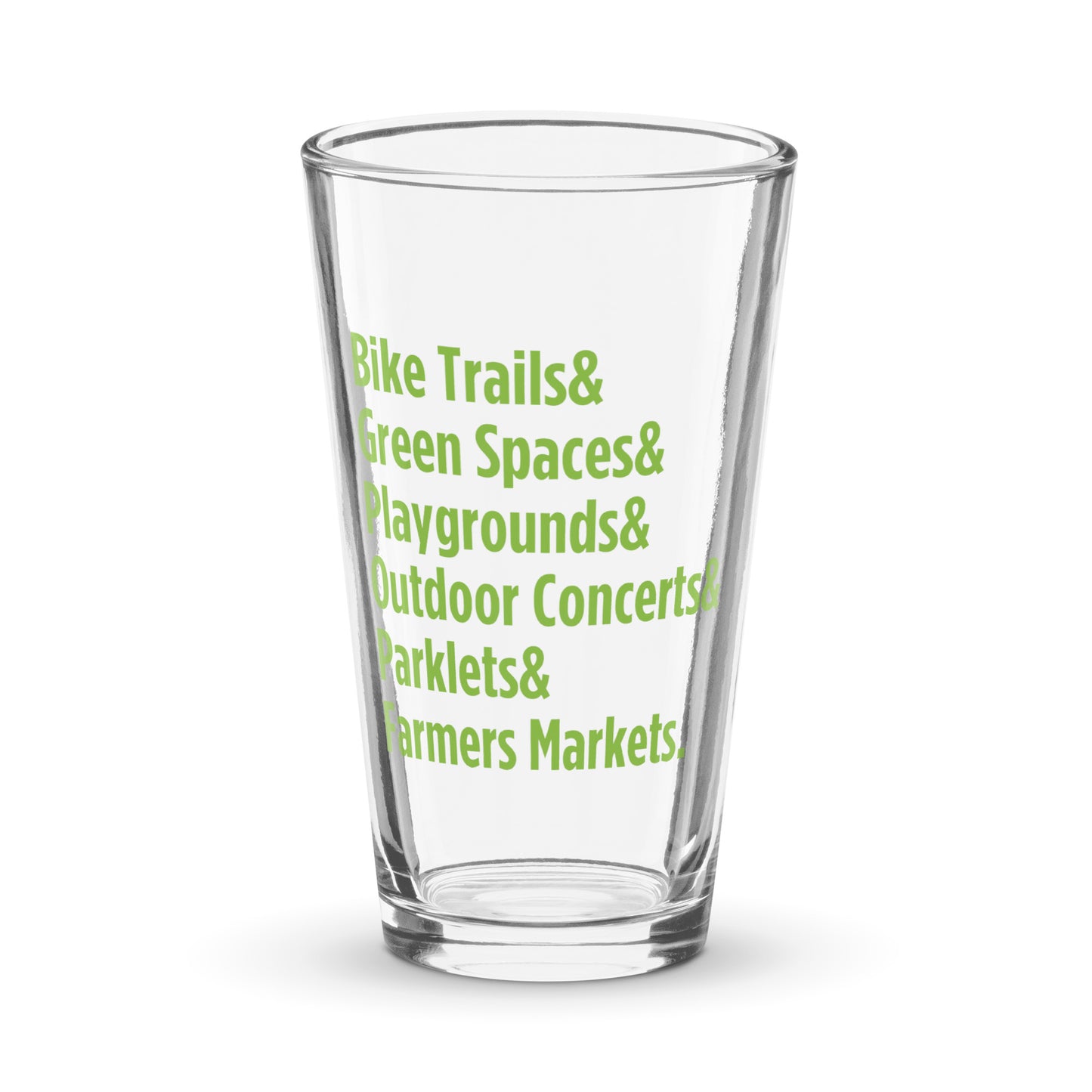 "Only on Main Street" (Greenspaces) Shaker Pint Glass