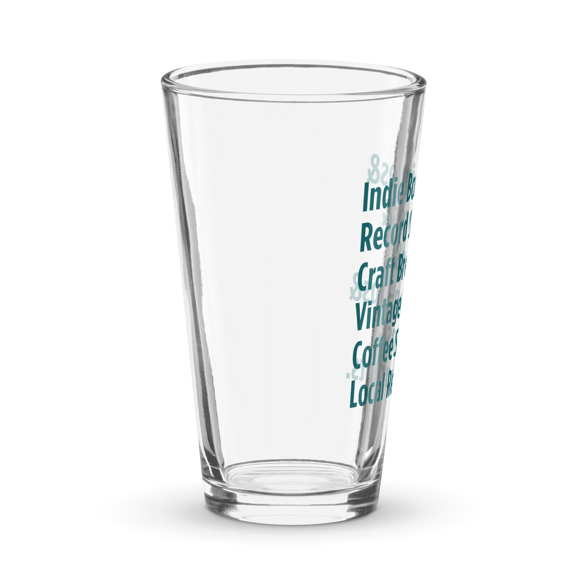 "Only on Main Street" (Local Businesses) Shaker Pint Glass