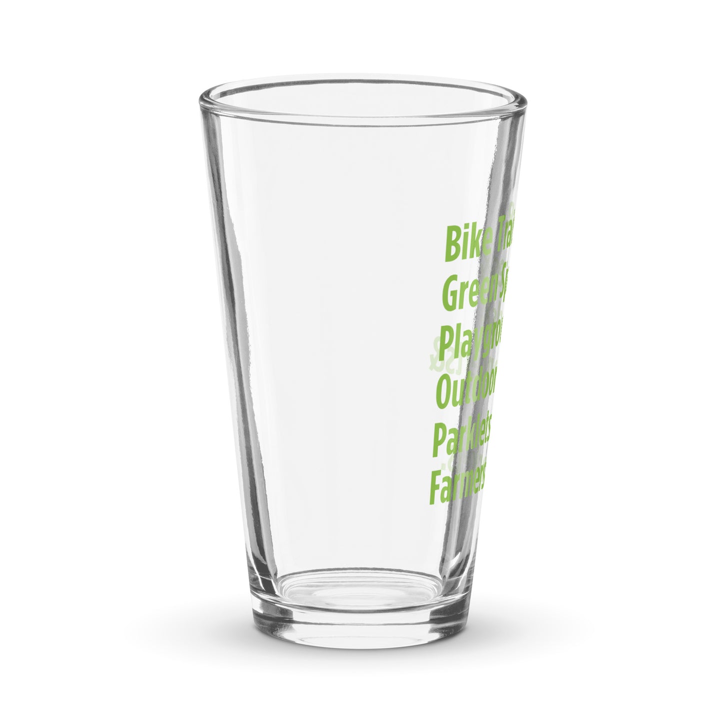 "Only on Main Street" (Greenspaces) Shaker Pint Glass